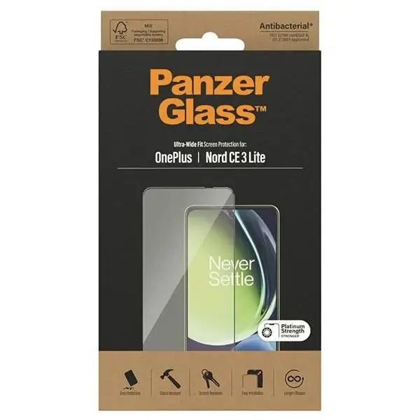 PanzerGlass Ultra-Wide Fit tempered glass on OnePlus Nord CE 3 Lite - Cell phone tempered glass<<<HurtelXML