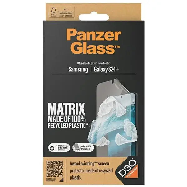 PanzerGlass Ultra-Wide Fit tempered glass with D3O® with applicator for Samsung Galaxy S24+ - Cell phone tempered