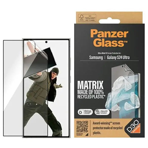 PanzerGlass Ultra-Wide Fit tempered glass with D3O® with applicator for Samsung Galaxy S24 Ultra - Cell phone tempered