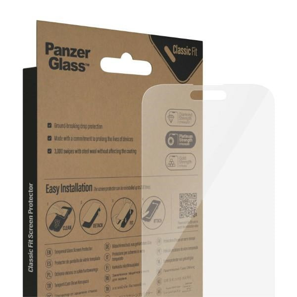 PanzerGlass Classic Fit antibacterial glass for iPhone 14 Pro Max