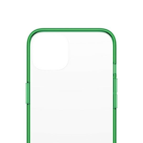 PanzerGlass ClearCase antibacterial case with Military Grade certificate for iPhone 13 / 14 / 15 - transparent green
