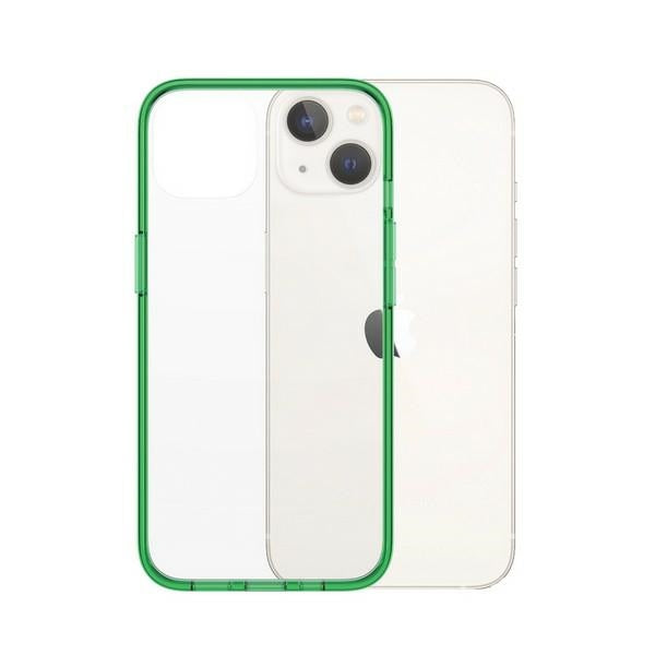 PanzerGlass ClearCase antibacterial case with Military Grade certificate for iPhone 13 / 14 / 15 - transparent green
