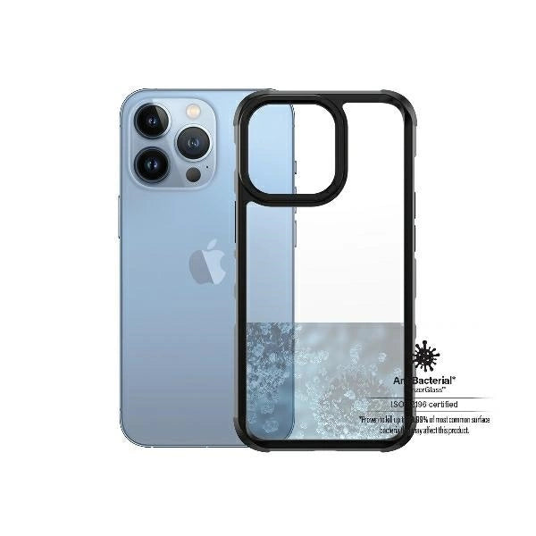 PanzerGlass ClearCase antibacterial Military Grade certified case for iPhone 13 Pro - transparent and black