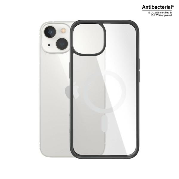 PanzerGlass ClearCase case with MagSafe antibacterial for iPhone 14 / 15 / 13 - transparent and black