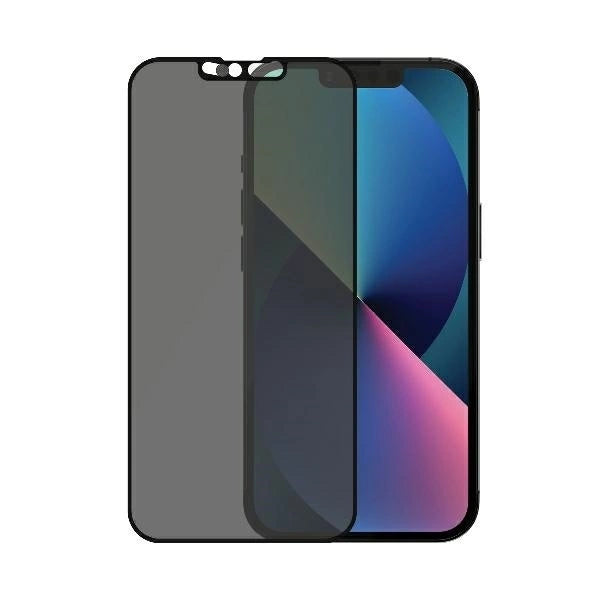 PanzerGlass E2E Microfracture Antibacterial Privacy Glass with Camera Protector for iPhone 13/13 Pro - With Black Frame