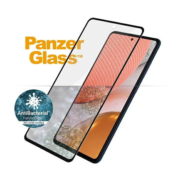PanzerGlass E2E Microfracture antibacterial glass for Samsung Galaxy A72 - with black frame