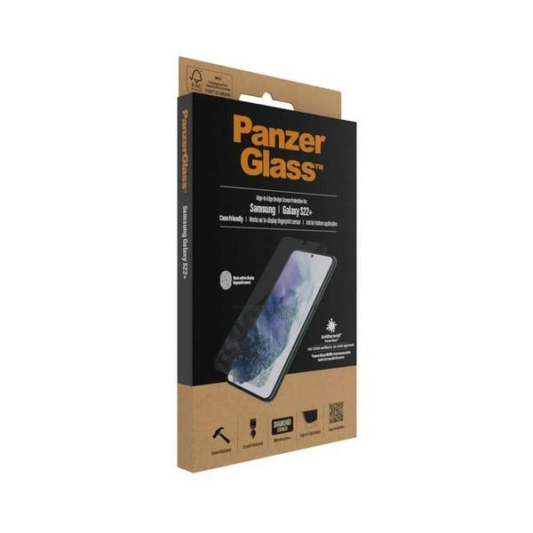 PanzerGlass E2E Microfracture antibacterial glass for Samsung Galaxy S22+ - with black frame