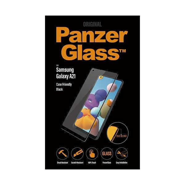 PanzerGlass E2E Regular tempered glass for Samsung Galaxy A21 - with black frame