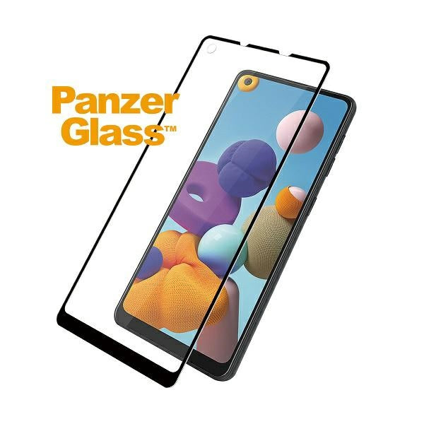 PanzerGlass E2E Regular tempered glass for Samsung Galaxy A21 - with black frame
