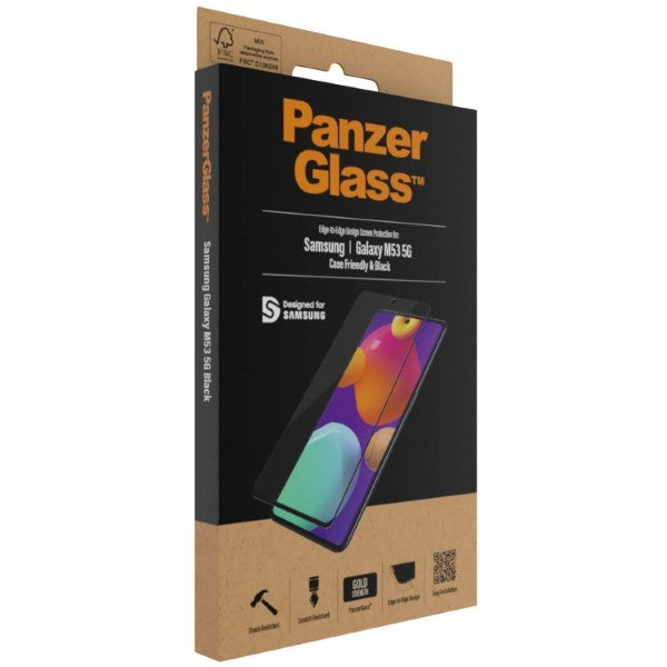 PanzerGlass E2E Regular tempered glass for Samsung Galaxy M53 - with black frame