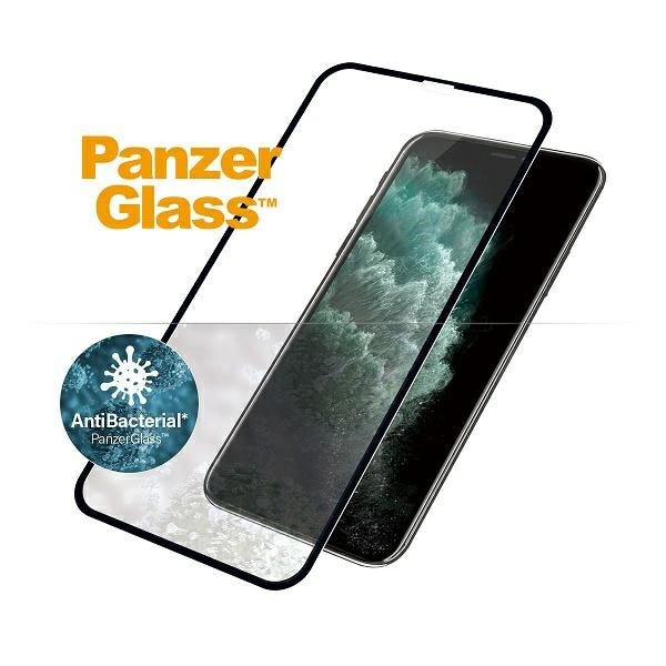 PanzerGlass E2E Super+ antibacterial tempered glass for iPhone XS Max / 11 Pro Max - with black frame