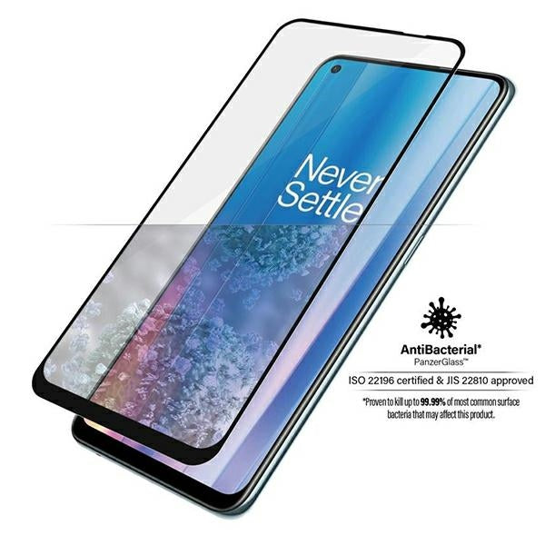 PanzerGlass E2E Super+ tempered glass on OnePlus Nord CE 2 - with black frame