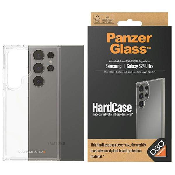 PanzerGlass HardCase with D3O® Bio and Military Grade Certification for Samsung Galaxy S24 Ultra - Transparent