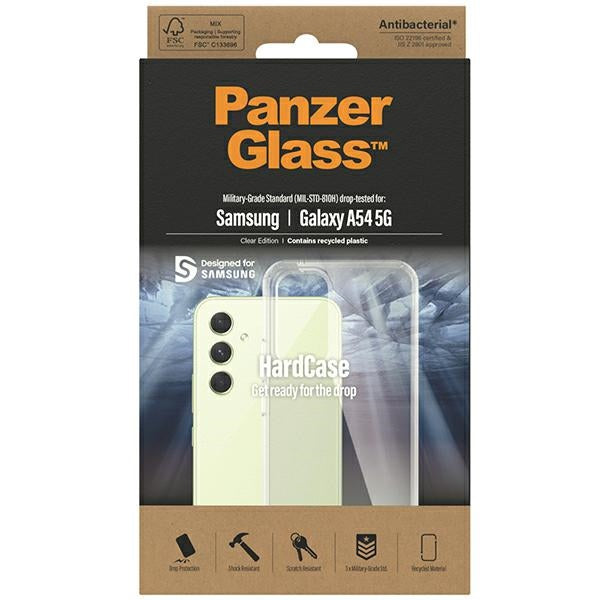 PanzerGlass HardCase antibacterial Military Grade certified case for Samsung Galaxy A54 5G - transparent