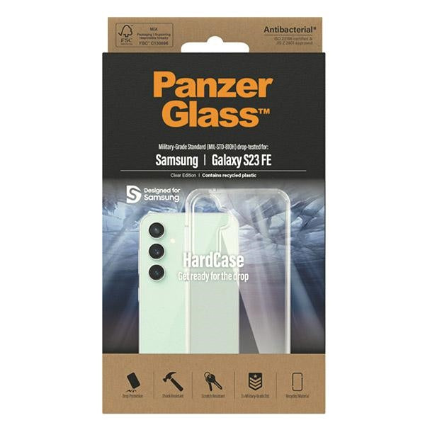 PanzerGlass HardCase antibacterial Military Grade certified case for Samsung Galaxy S23 FE - transparent