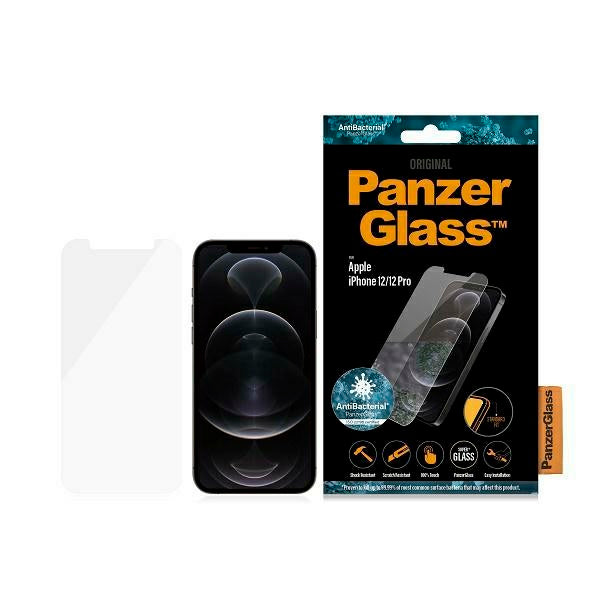 PanzerGlass Standard Super+ antibacterial tempered glass for iPhone 12 / 12 Pro