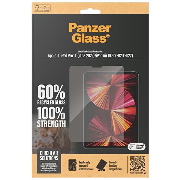 PanzerGlass Ultra-Wide Fit antibacterial tempered glass for iPad Pro 11" 2018-2022 / Air 10.9" 2020-2022