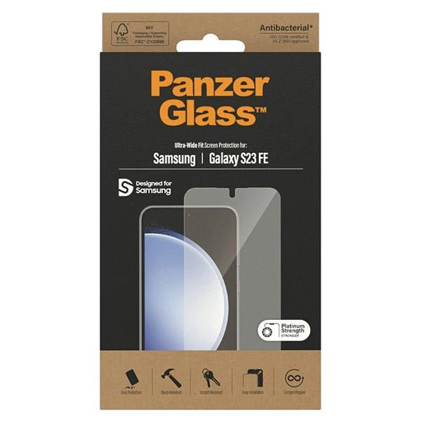 PanzerGlass Ultra-Wide Fit tempered glass for Samsung Galaxy S23 FE