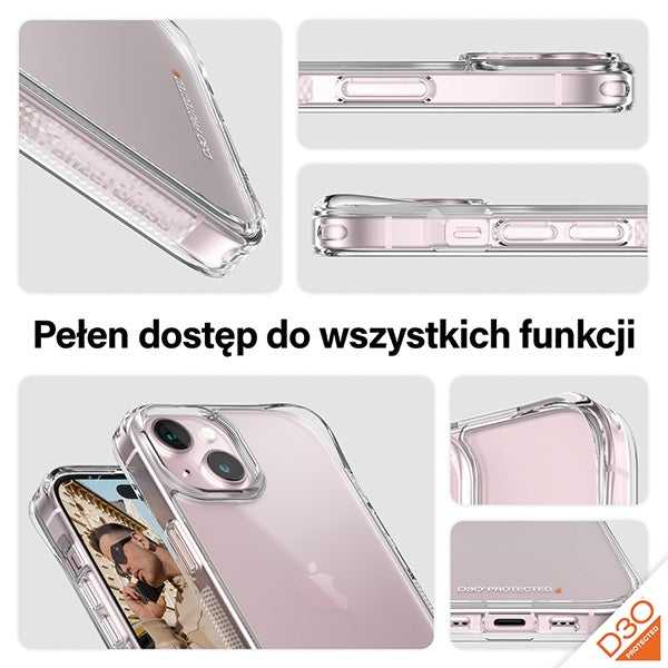 PanzerGlass Bundle 3in1 set transparent case + foil + camera cover for iPhone 15