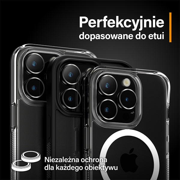 PanzerGlass Hoops Camera Protection for iPhone 15 Pro / 15 Pro Max - with Black Frame