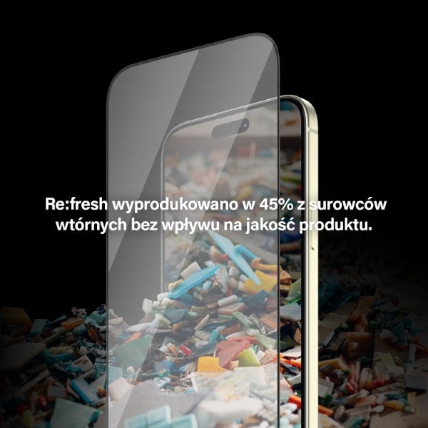 PanzerGlass Re:fresh Glass for iPhone 15 Plus with a positioner