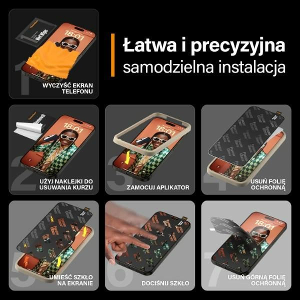 PanzerGlass Ultra-Wide Fit Tempered Glass with Positioner for iPhone 15 Pro Max