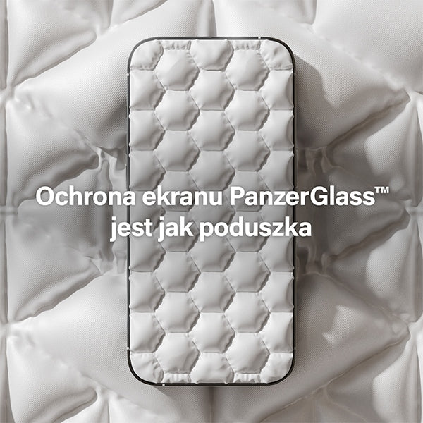 PanzerGlass Ultra-Wide Fit tempered glass with positioner for iPhone 15