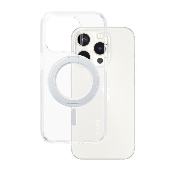 CARE by PanzerGlass Kickstand Case MagSafe for iPhone 15 Pro - silver