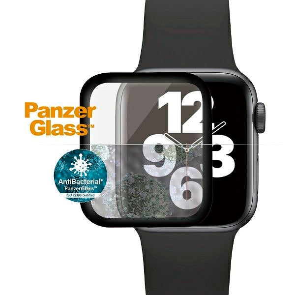 PanzerGlass Curved Antibacterial Tempered Glass for Apple Watch 4/5/6/SE - 40mm - Black