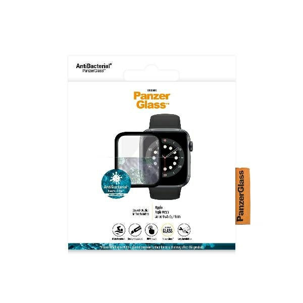 PanzerGlass Curved Apple Watch 4/5/6/SE 44mm Antibacterial black/black
