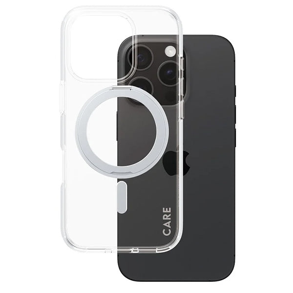 CARE by PanzerGlass Feature Kickstand Case iPhone 16 Pro 6.3" silver/silver MagSafe 1326