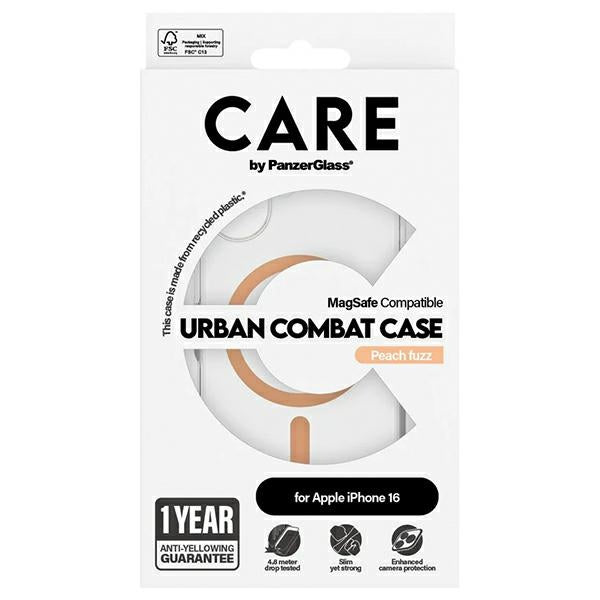 CARE by PanzerGlass Flagship Case iPhone 16 6.1" peach/peachy MagSafe 1373