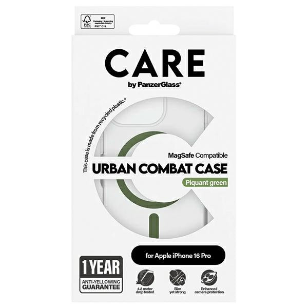 CARE by PanzerGlass Flagship Case iPhone 16 Pro 6.3" green/green MagSafe 1370