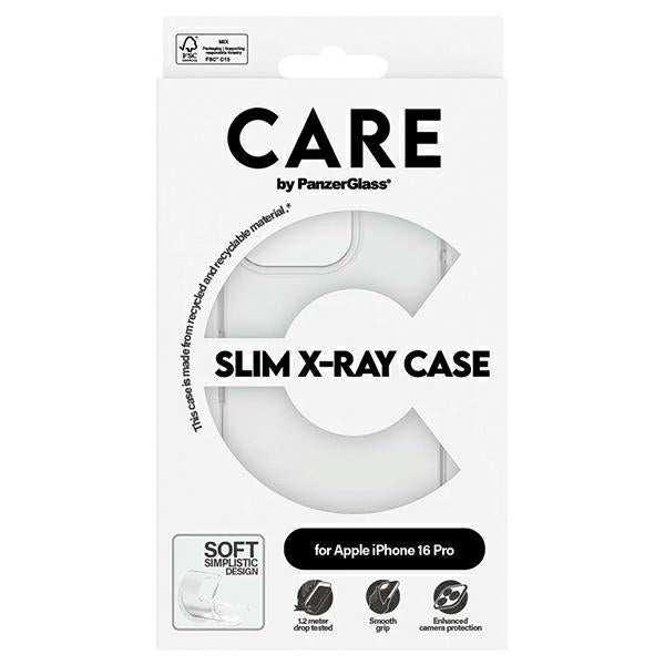CARE by PanzerGlass X-Ray Soft Basic Case iPhone 16 Pro 6.3" Clear/Transparent 1442
