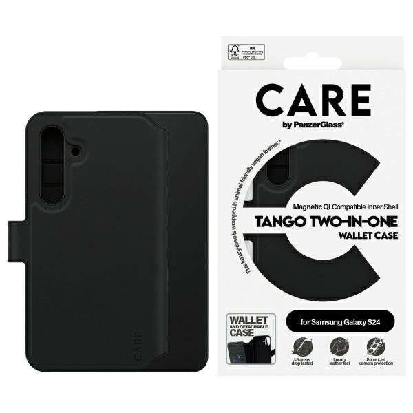 CARE by PanzerGlass Feature Tango 2in1 Wallet case for Samsung Galaxy S24 - black