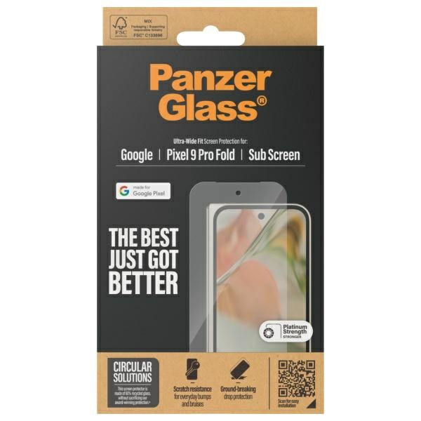 PanzerGlass Screen Protector Ultra-Wide Fit Tempered Glass for Google Pixel 9 Pro Fold