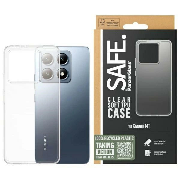 SAFE by PanzerGlass case for Xiaomi 14T - transparent