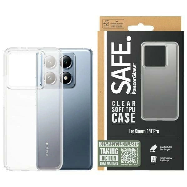 SAFE by PanzerGlass Case for Xiaomi 14T Pro - Transparent