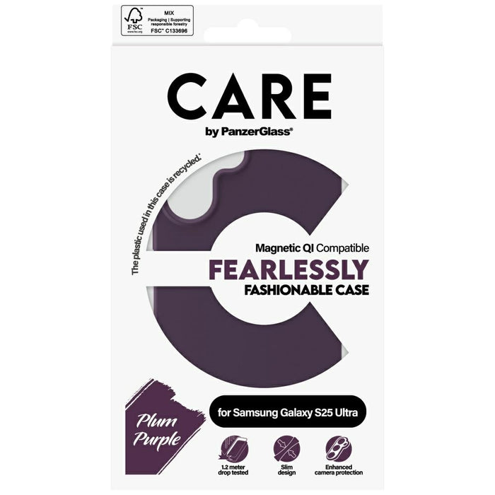 CARE by PanzerGlass Fashion QI Case for Samsung Galaxy S25 Ultra - Purple