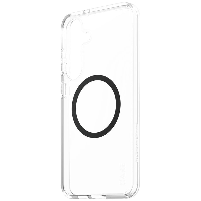 CARE by PanzerGlass Flagship Urban Combat Black QI Case for Samsung Galaxy S25+ - Transparent