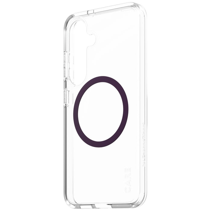 CARE by PanzerGlass Flagship Urban Combat Purple QI Case for Samsung Galaxy S25 - Transparent