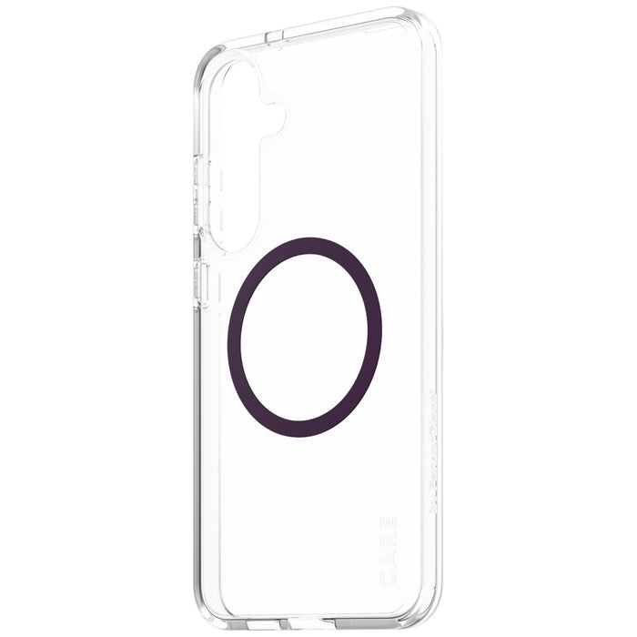 CARE by PanzerGlass Flagship Urban Combat Purple QI Case for Samsung Galaxy S25+ - Transparent