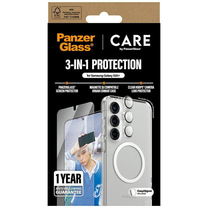 CARE by PanzerGlass Flagship 3in1 Case + Glass + Lens Protective Kit for Samsung Galaxy S25+
