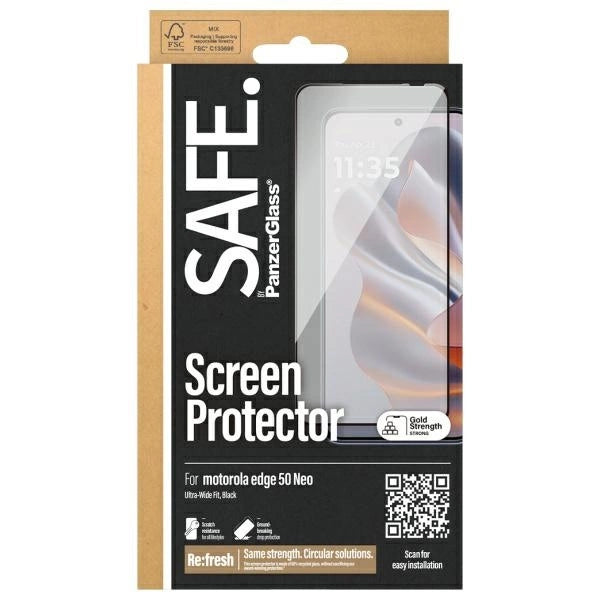 SAFE by PanzerGlass Ultra-Wide Fit Tempered Glass for Motorola Edge 50 Neo