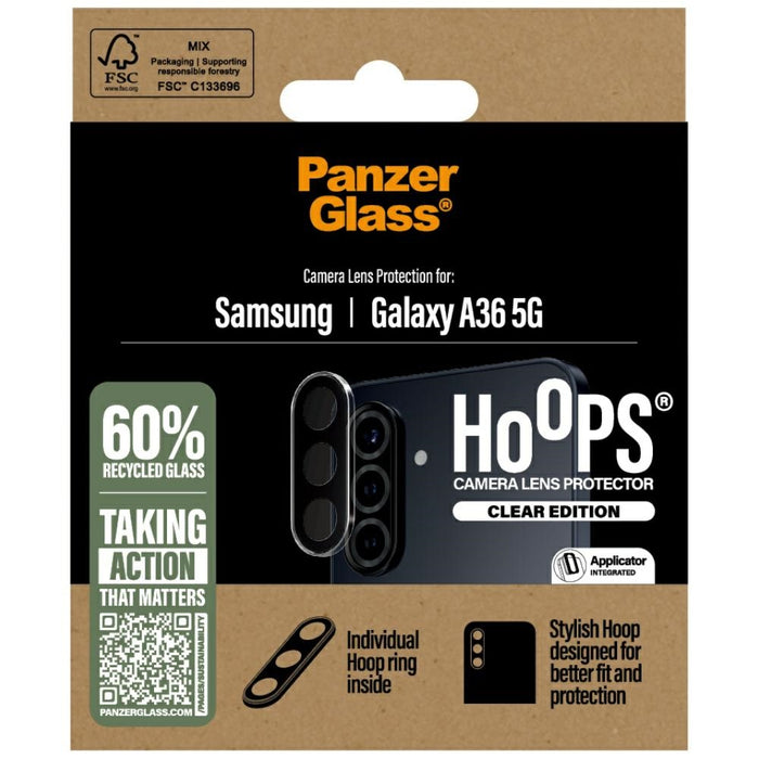 PanzerGlass Hoops Lens Protector Tempered Glass for Samsung Galaxy A36 5G - Clear