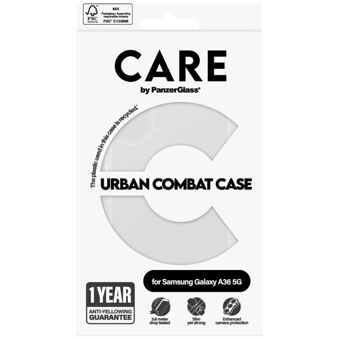 CARE by PanzerGlass Flagship Urban Combat Case for Samsung Galaxy A36 5G - Transparent