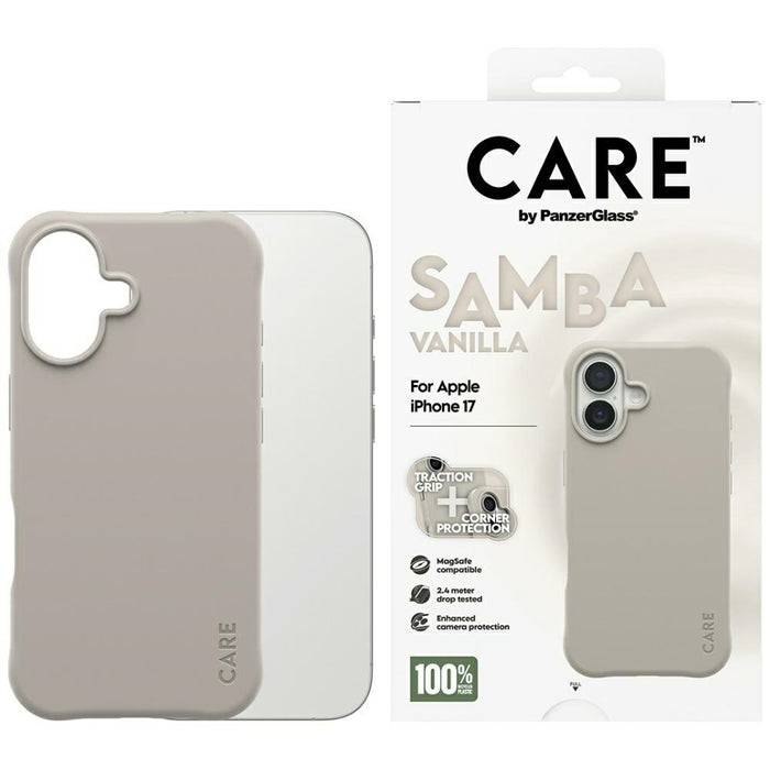 CARE by PanzerGlass Fashionable Samba MagSafe Case for iPhone 17 - Gray