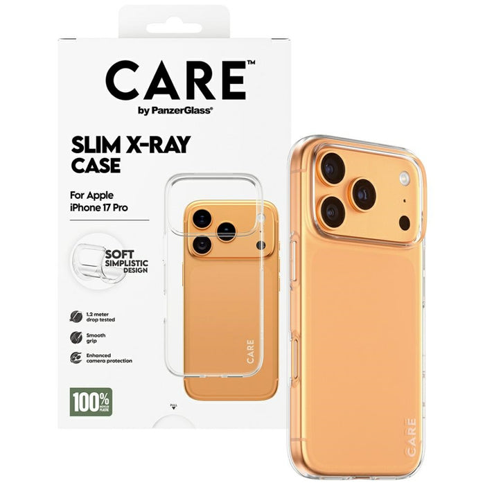 CARE by PanzerGlass Fashionable X-Ray Soft Basic Case for iPhone 17 Pro - Transparent