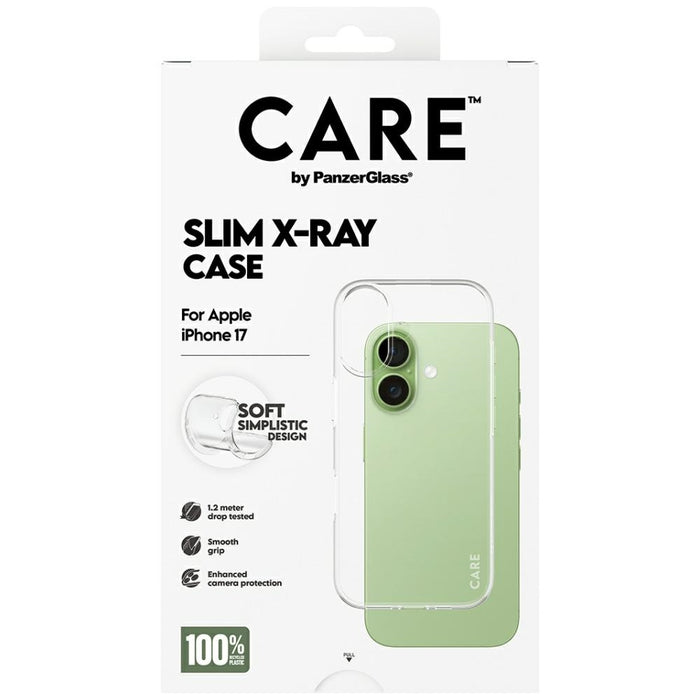 CARE by PanzerGlass Fashionable X-Ray Soft Basic Case for iPhone 17 - Transparent