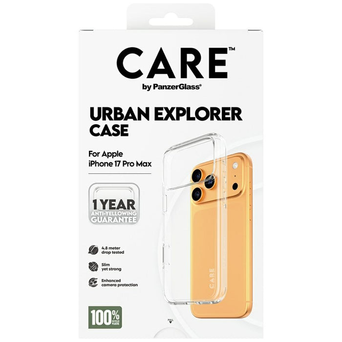 CARE by PanzerGlass Flagship Urban Explorer Case w. Clear Frame for iPhone 17 Pro Max - Transparent